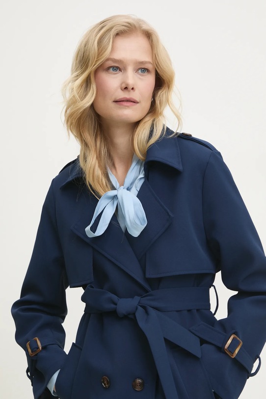 Trench kabát Answear.LAB 8302.flk námořnická modř