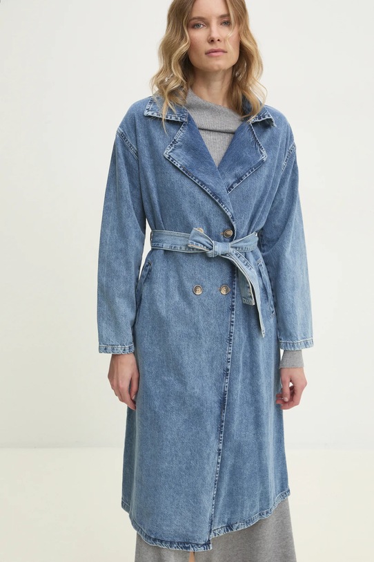 Answear Lab palton jeans necaptusit albastru sng.92.tos