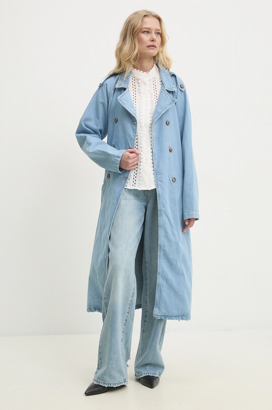 Джинсовий плащ Answear Lab без підкладки блакитний LJK.BRIELLADENIM.ums