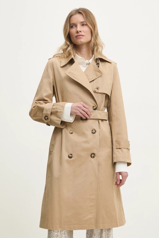 Хлопковый тренч Answear.LAB с подкладкой бежевый JS977.HWK