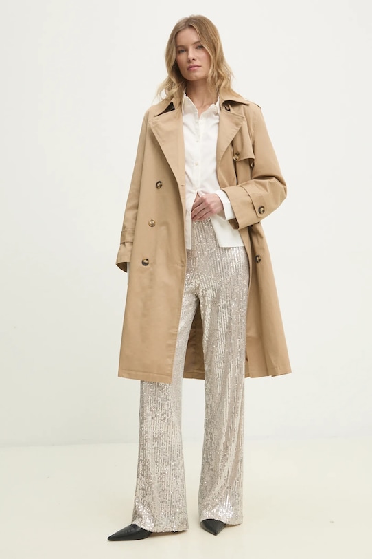 Хлопковый тренч Answear.LAB JS977.HWK бежевый WW25