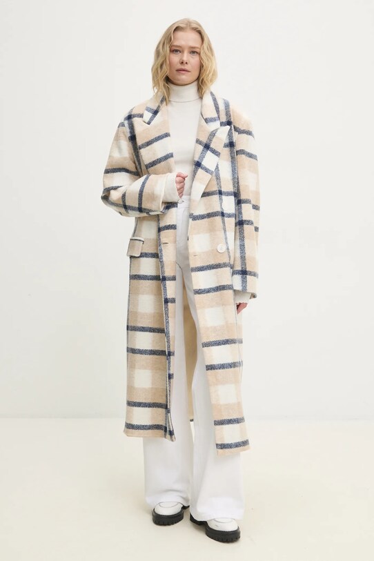 Answear Lab palton de lana cu captuseala albastru LD2315.hlk