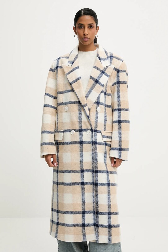 Answear Lab palton de lana LD2315.hlk albastru WW25