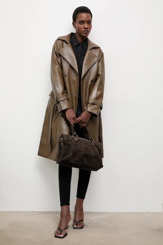 Пальто Answear.LAB без капюшона коричневий AG6.30