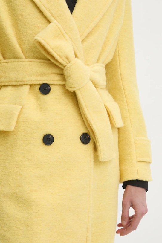 Answear.LAB płaszcz wełniany LD2236.HWK żółty