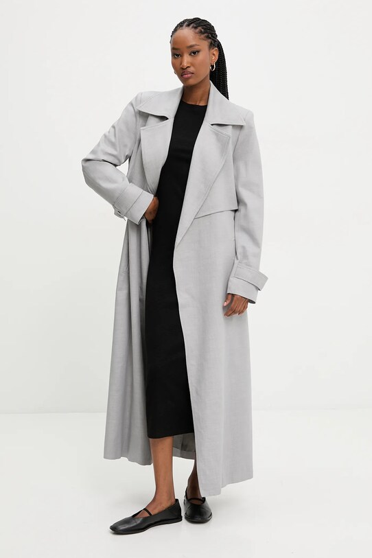 Answear Lab trencz jeansowy szary CO68548.IKK