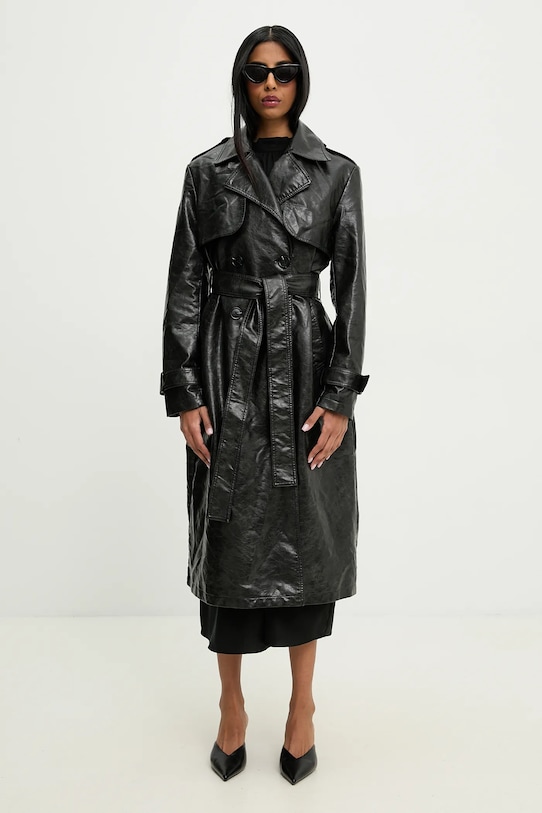 Answear Lab trenci cu captuseala negru WW25.KPD02G