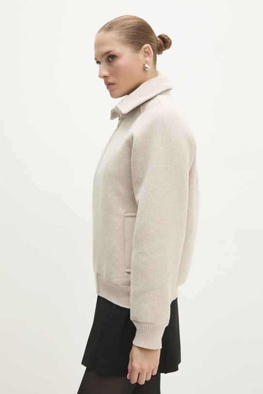 Шерстяная куртка-бомбер Answear.LAB бежевый co982.ios