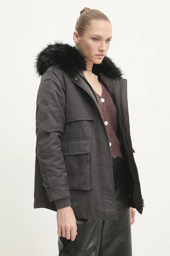 Answear Lab geaca cu captuseala gri 8722.fos