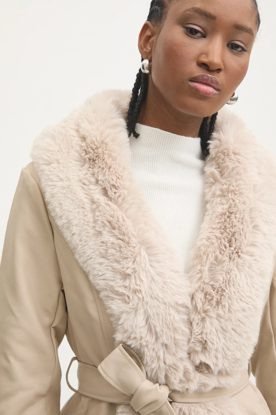 Answear Lab kurtka beżowy 16057.FLK