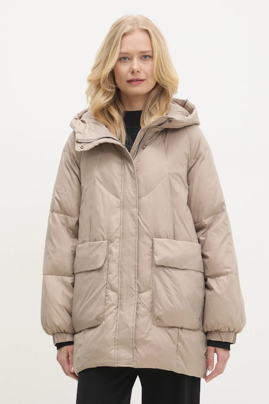 Pernata jakna Answear.LAB s kapuljačom bež 4004.ILK