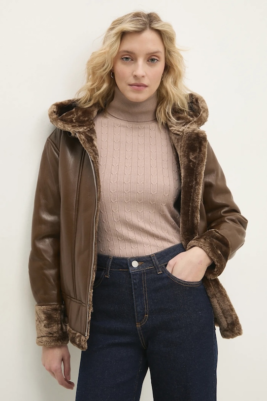 Bunda Answear.LAB hnedá SHENG.HWK