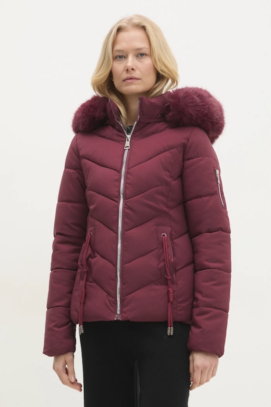 Bunda Answear.LAB s podšívkou burgundské MY0313.hms