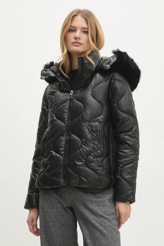 Jakna Answear.LAB s kapuljačom crna MB61025.ims