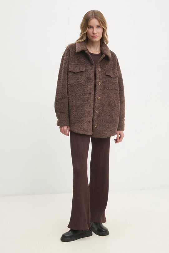 Košilová bunda Answear.LAB PK9221.ims hnědá WW25