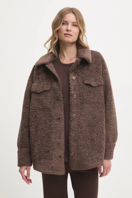 Košilová bunda Answear.LAB hnědá PK9221.ims