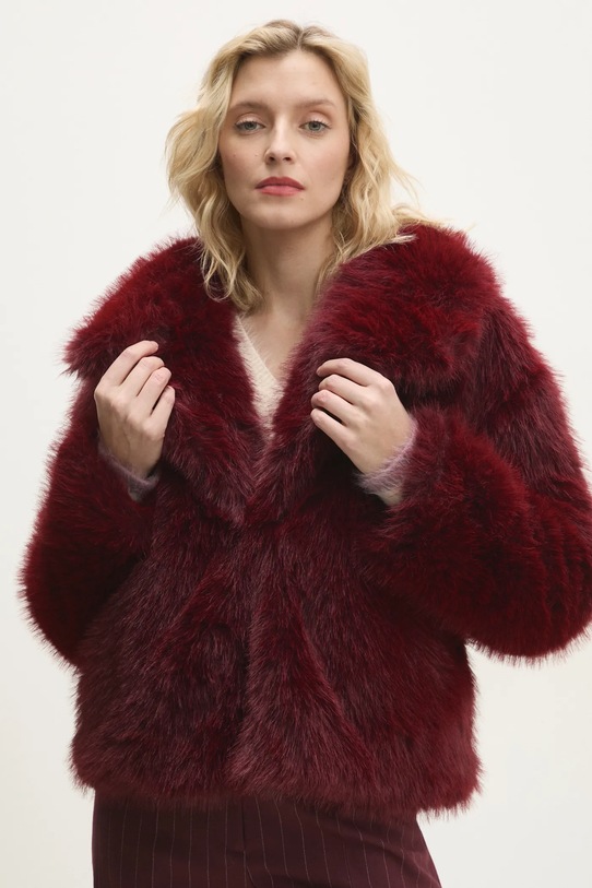 Μπουφάν Answear.LAB χωρίς μόνωση μπορντό p519.ilk