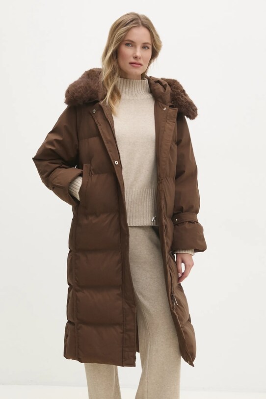 Answear.LAB kurtka AD6069.fos brązowy WW25