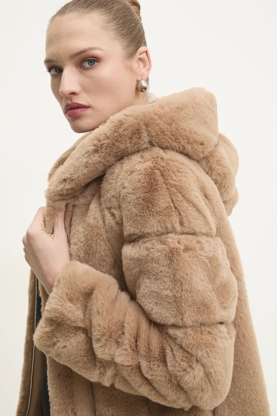 Куртка Answear.LAB з капюшоном коричневий 3276.flk