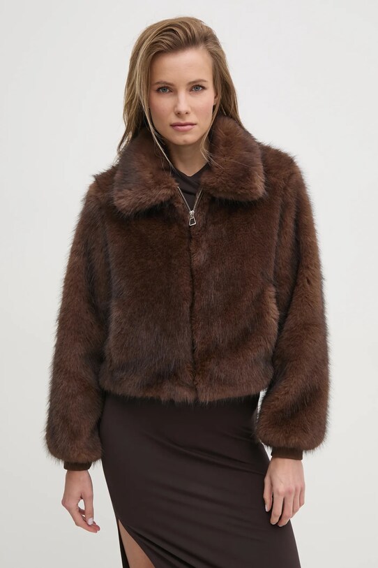 Bunda Answear Lab oversize hnedá 8745.flk