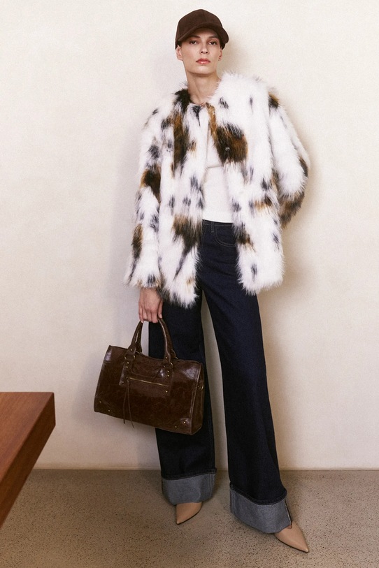 Answear Lab geaca necaptusit alb 23073.fos