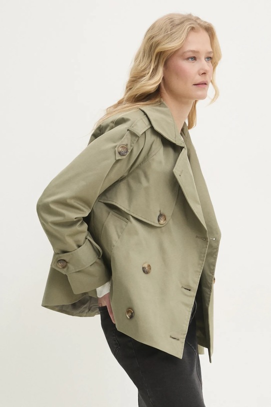 Answear Lab trenci scurt cu captuseala verde trch004.flk