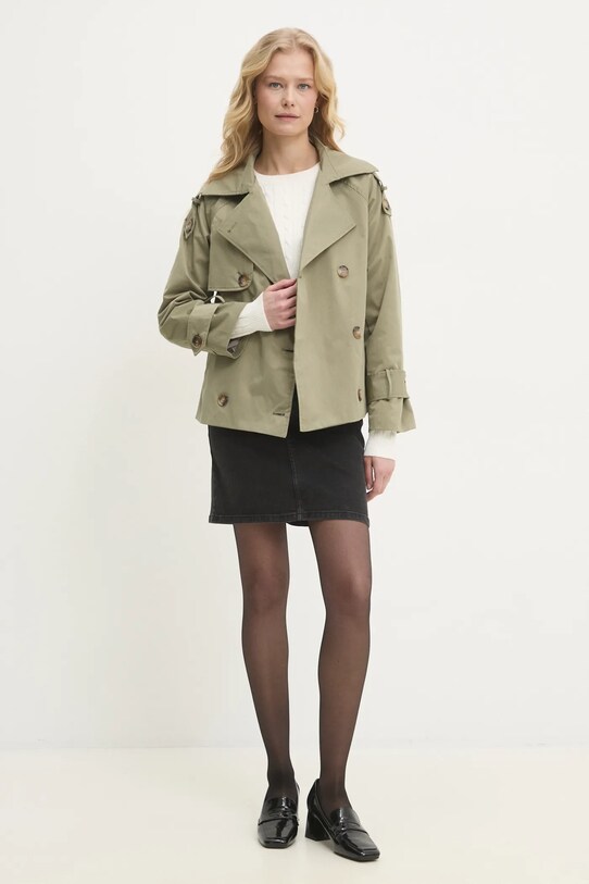 Короткий тренч Answear.LAB trch004.flk зелёный WW25