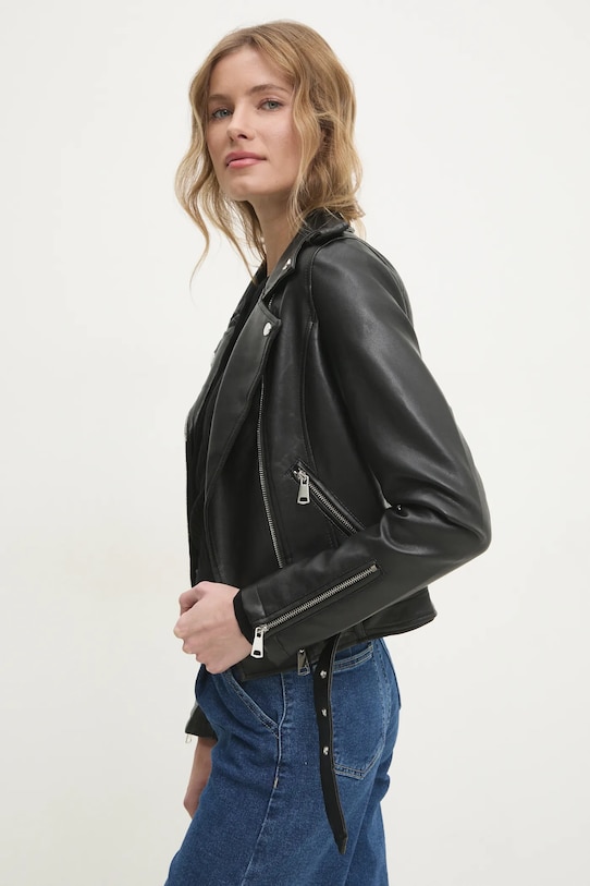 Answear Lab geaca ramones cu captuseala negru DA0571.hlk