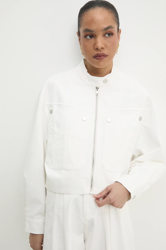 Памучно яке Answear.LAB бял pk2856.ILK