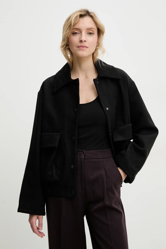 Answear Lab kurtka nieocieplane czarny 9317.TWK