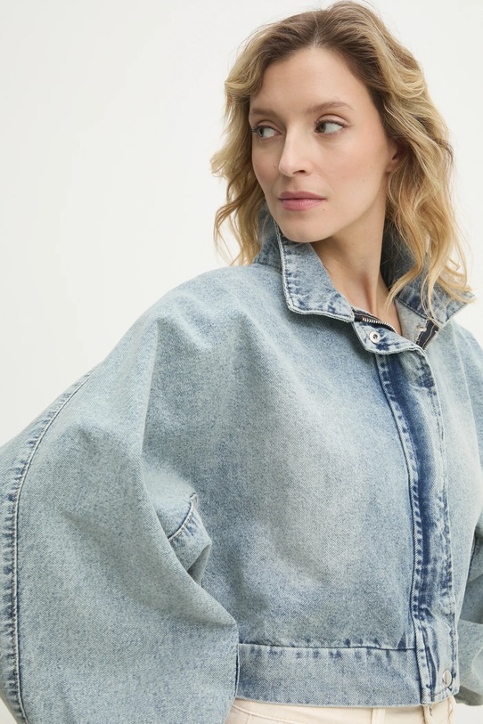 Rifľová bunda Answear.LAB modrá JCK.1.TWK