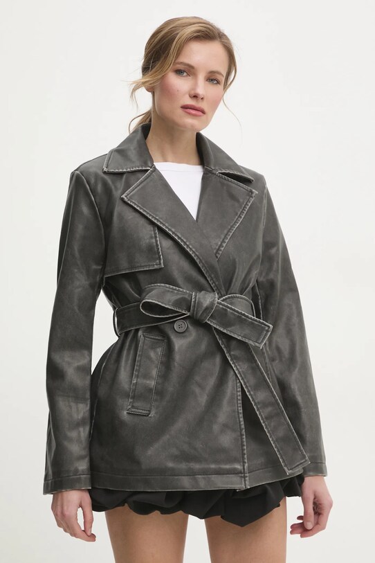 Answear.LAB płaszcz nieocieplane szary 16119.fos