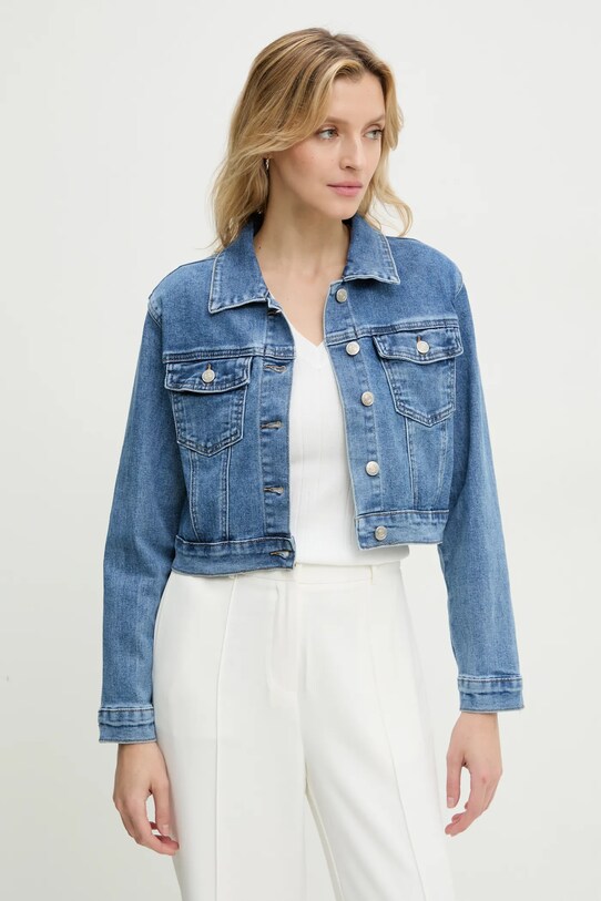 Answear Lab geaca jeans necaptusit albastru h822.flk