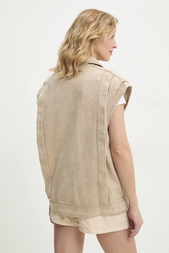 Odzież Answear.LAB bezrękawnik jeansowy C10449.hos beżowy
