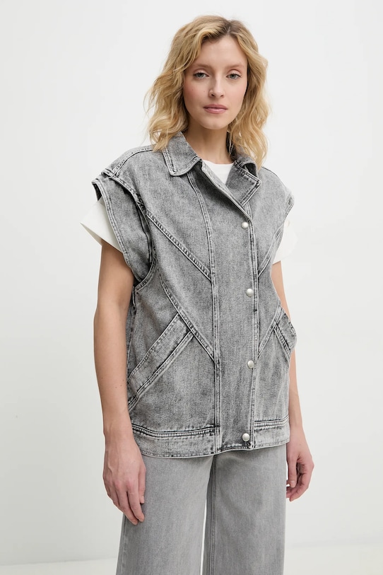 Γιλέκο τζιν Answear.LAB γκρί C10449.hos