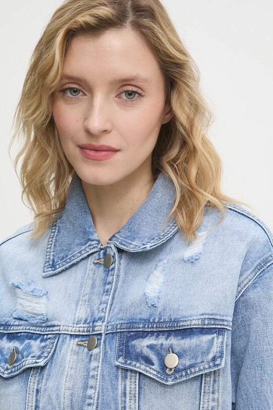 Answear.LAB kurtka jeansowa RD8085.hos niebieski