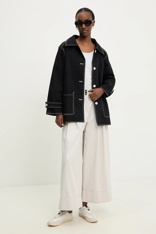 Answear.LAB kurtka koszulowa bawełniana LC240286.hos czarny WW25
