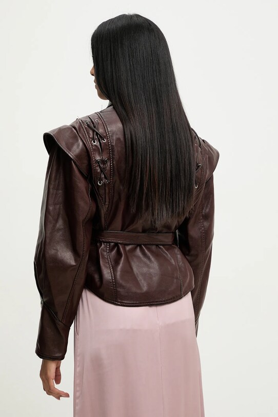 Ρούχα Δερμάτινο μπουφάν Answear.LAB WW25.KUD077 μπορντό