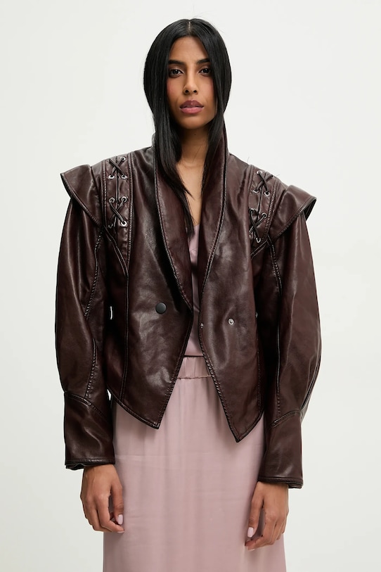 Δερμάτινο μπουφάν Answear.LAB μπορντό WW25.KUD077