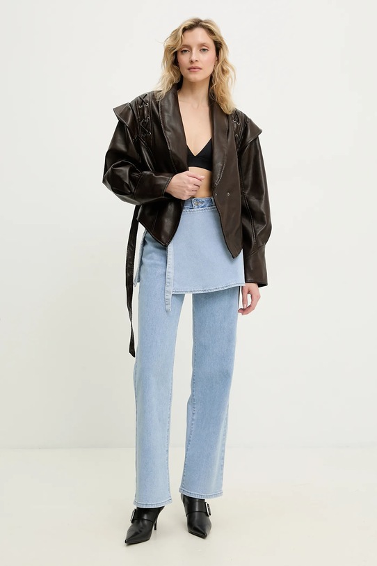 Рокерско яке Answear.LAB WW25.KUD077 кафяв WW25