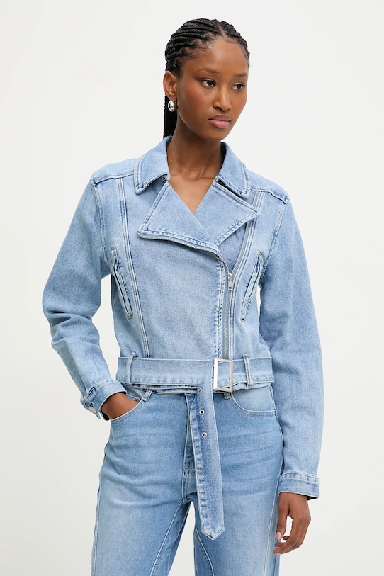 Answear.LAB kurtka jeansowa bez kaptura niebieski RD2507.fos