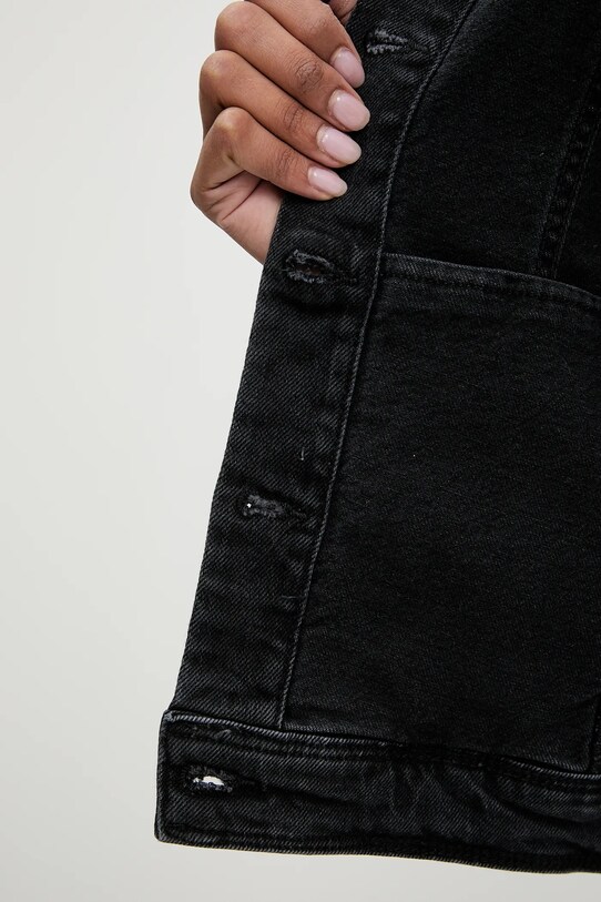 Answear.LAB kurtka jeansowa BSJ8001.tos czarny