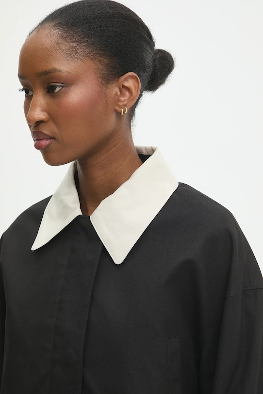 Βαμβακερό μπουφάν Answear.LAB μαύρο 240384.hak