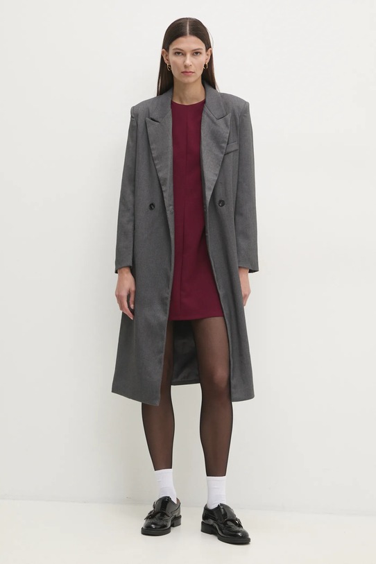 Kabát Answear.LAB dvojradové sivá bat7m.ims