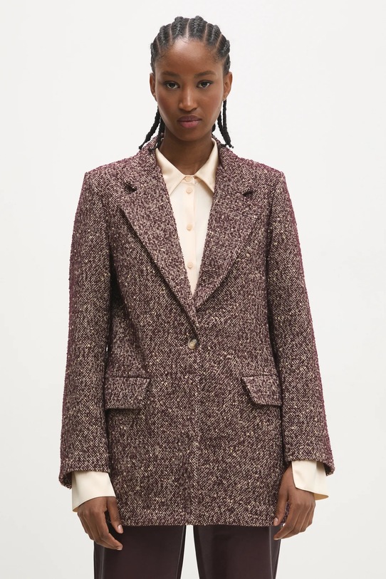 Answear.LAB marynarka tkanina bordowy 92700.ios