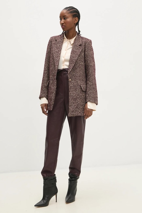 Answear.LAB marynarka 92700.ios bordowy WW25