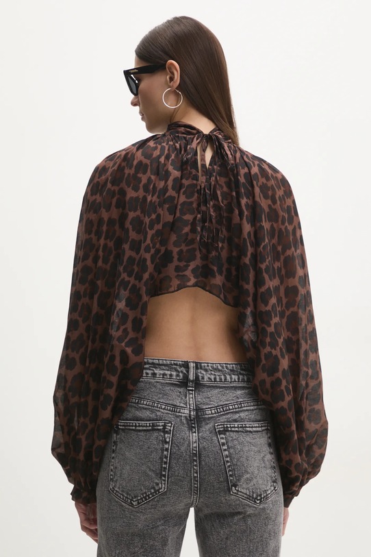 Дрехи Блуза с коприна Answear Lab 56123.FLK кафяв