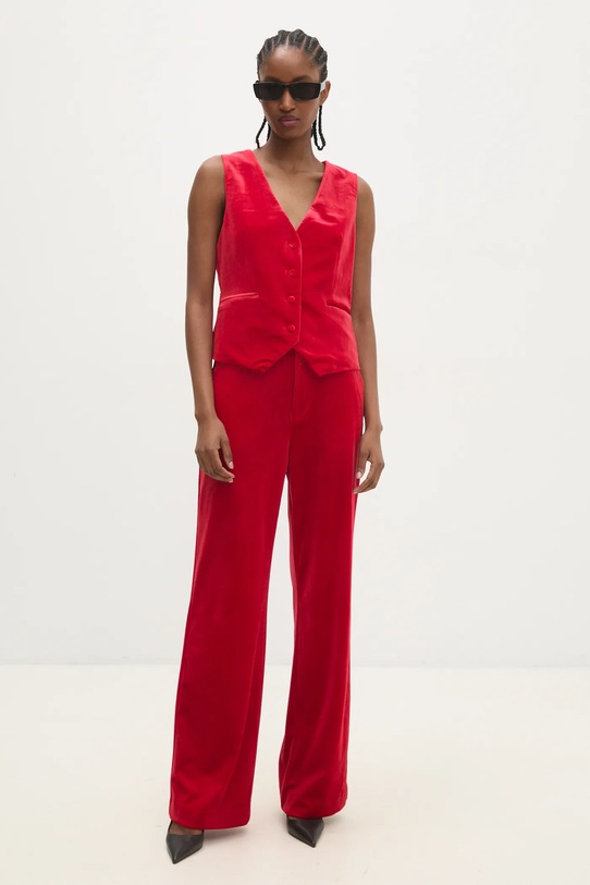 Velurová vesta Answear.LAB g2435.FLK červená WW25