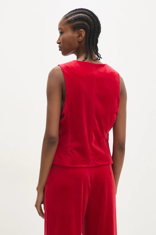 Oblečení Velurová vesta Answear.LAB g2435.FLK červená
