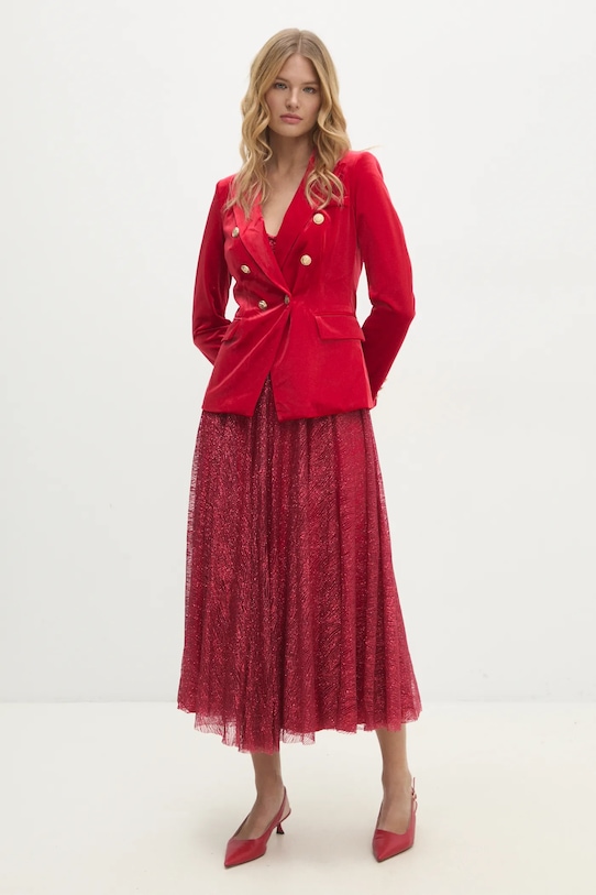 Answear.LAB marynarka welurowa v1721n.FLK czerwony WW25